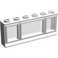 Lego okno 1x6x2, bílá (645 WHITE)